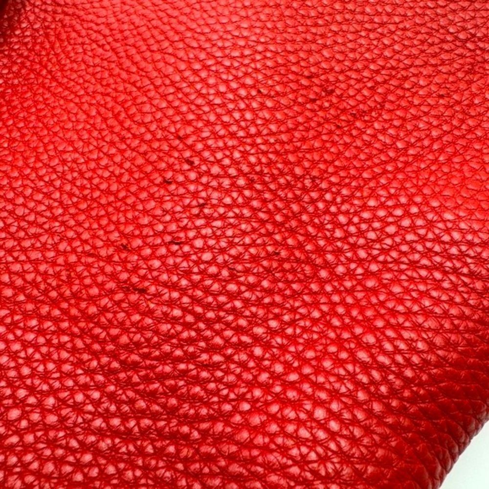Auth Prada Rosso Vitello Daino Leather Convertible Shopping Tote Bag Preloved - Picture 2 of 13